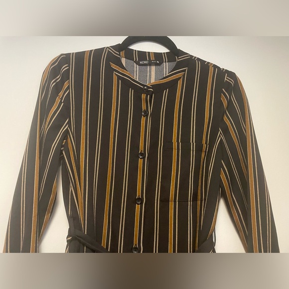 Mixxo Striped Button Down Dress Size Small - Picture 5 of 14